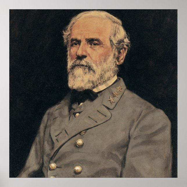 General Robert E. Lee Porträtt Art Poster (Framsidan)