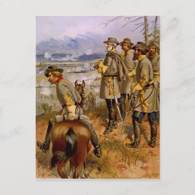 General Robert E. Lee vid Fredericksburg av A Ogde Vykort (Framsida)