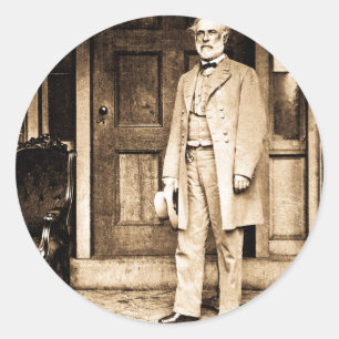 General Robert E. Lee Vintage Mathew Brady Runt Klistermärke