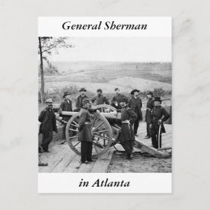 General Sherman i Atlanta, 1864 Vykort