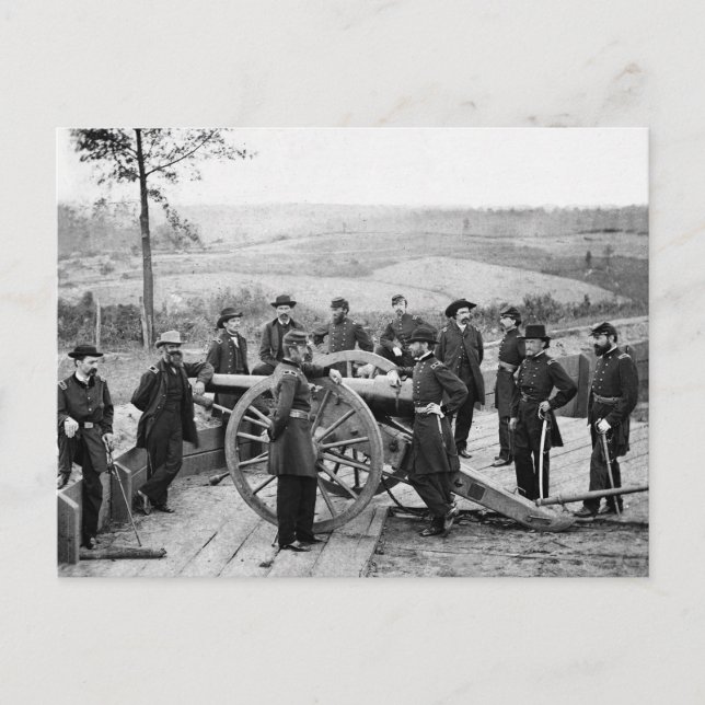 General Sherman i Atlanta, 1864 Vykort (Framsida)