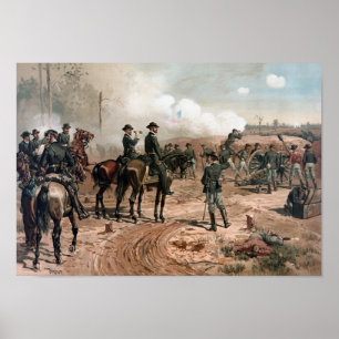 General Sherman Observing Siege av Atlanta Poster