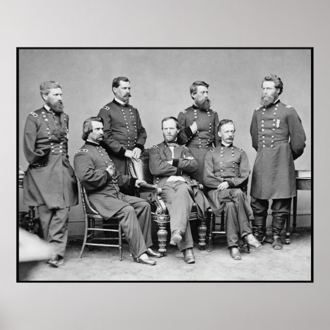 General Sherman och hans stab - Gräns Poster (Framsidan)