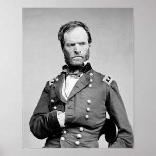 General Sherman - räcka i lagporträtt Poster