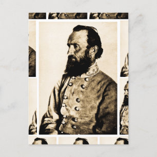 General Stonewall Jackson Civil Krig Legend Vykort