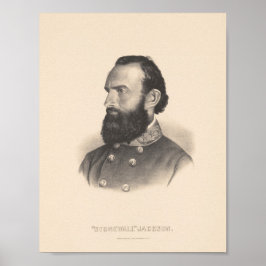 General Stonewall Jackson Porträtt Poster
