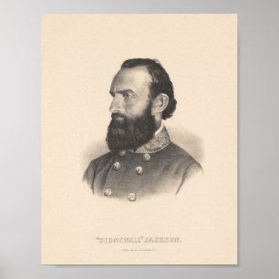 General Stonewall Jackson Porträtt Poster