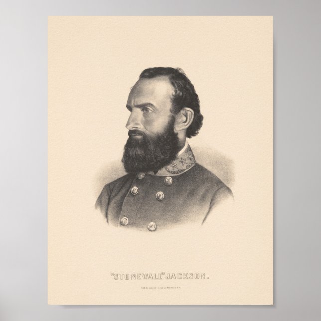 General Stonewall Jackson Porträtt Poster (Framsidan)