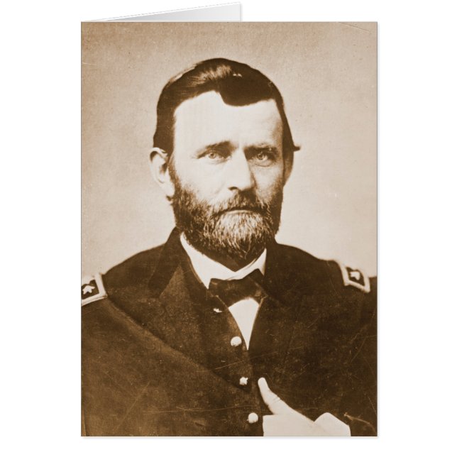 General Ulysses Grant c1865 Hälsningskort (Framsidan)