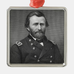 General Ulysses Simpson Bevilja som inristar efter Julgransprydnad Metall