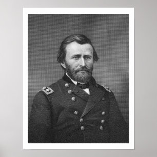General Ulysses Simpson Bevilja som inristar efter Poster