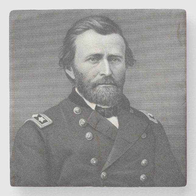 General Ulysses Simpson Bevilja som inristar efter Underlägg Sten (Framsidan)
