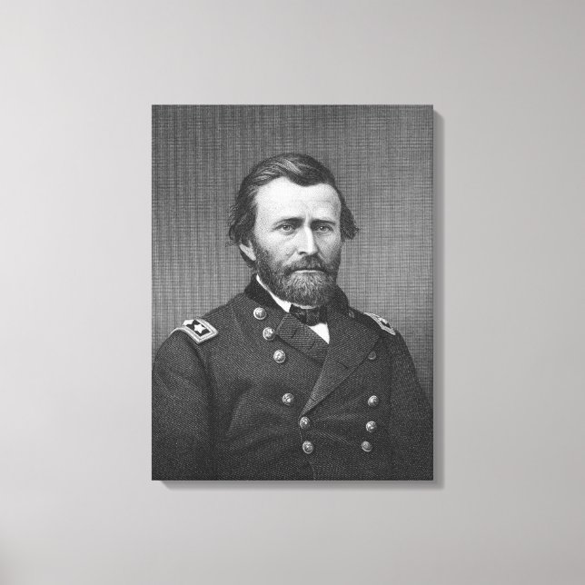 General Ulysses Simpson Grant, graverad efter en d Canvastryck (Framsida)