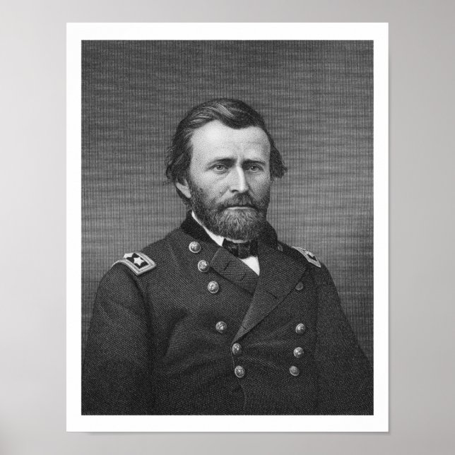 General Ulysses Simpson Grant, graverad efter en d Poster (Framsidan)