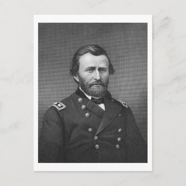 General Ulysses Simpson Grant, graverad efter en d Vykort (Framsida)