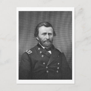 General Ulysses Simpson Grant, graverad efter en d Vykort