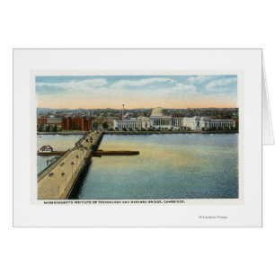 General View of MIT and Harvard Bridge Hälsningskort
