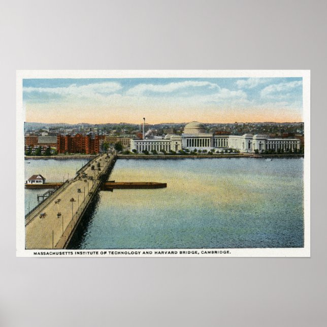 General View of MIT and Harvard Bridge Poster (Framsidan)