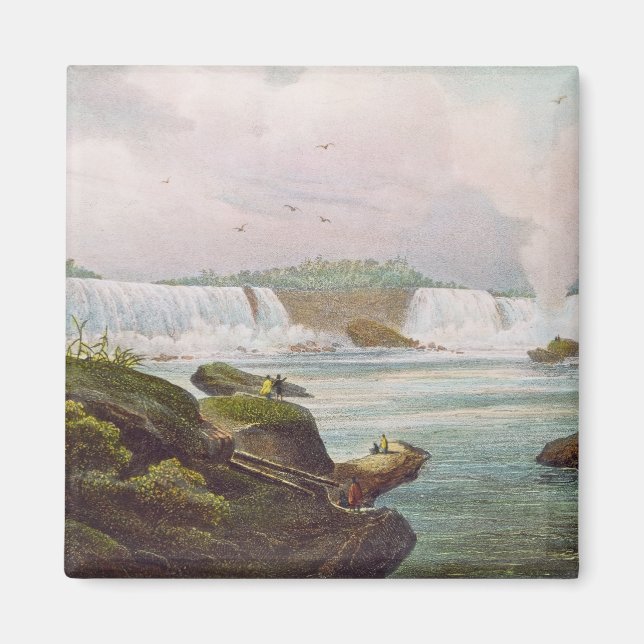 General View of Niagara Falls från Canadian Side Magnet (Framsidan)