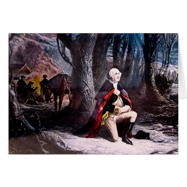 General Washington Be på dalsmedjan, PA Hälsningskort (Framsidan Horizontal)