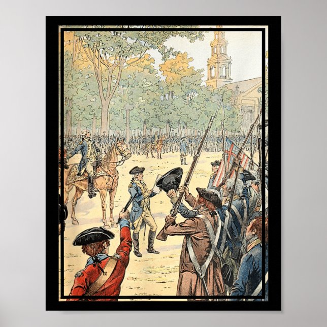 General Washington Commanding Continental Army Poster (Framsidan)