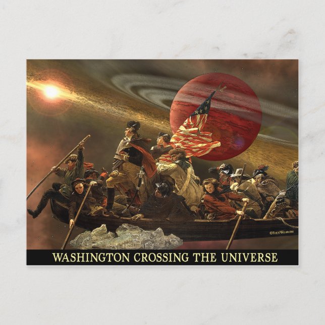 General Washington Crossing the Universe Vykort (Framsida)