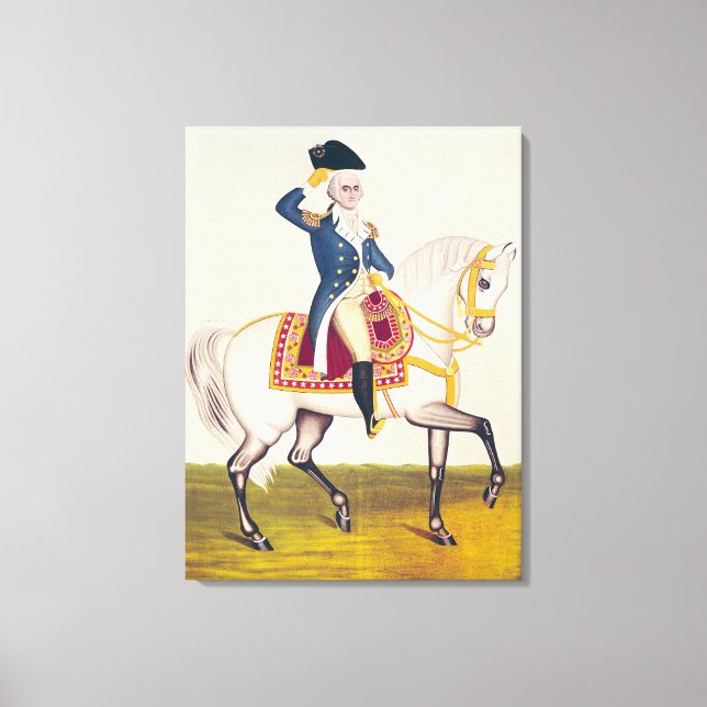 General Washington on a White Charger, 1835 Canvastryck (Framsida)