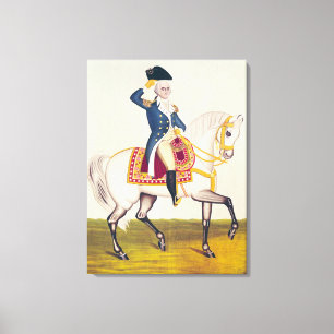 General Washington på en vituppladdare, c.1835 Canvastryck
