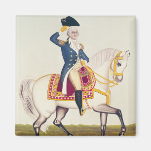 General Washington på en vituppladdare, c.1835 Magnet