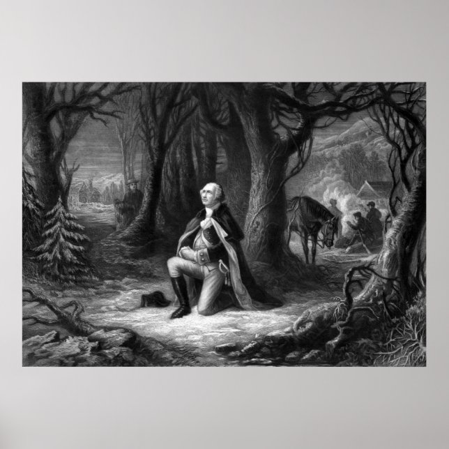 General Washington Praying i Valley Forge Poster (Framsidan)