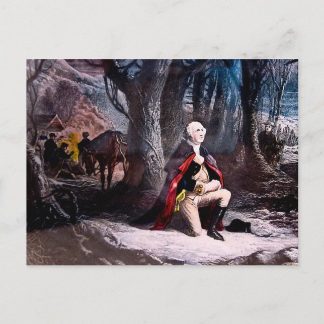 General Washington Praying vid Valley Forge, PA Vykort (Framsida)