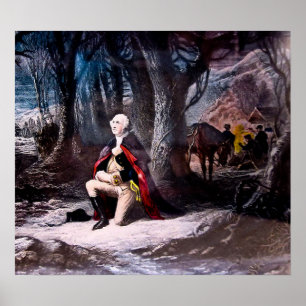 General Washington Prays i Valley Forge, PA Poster