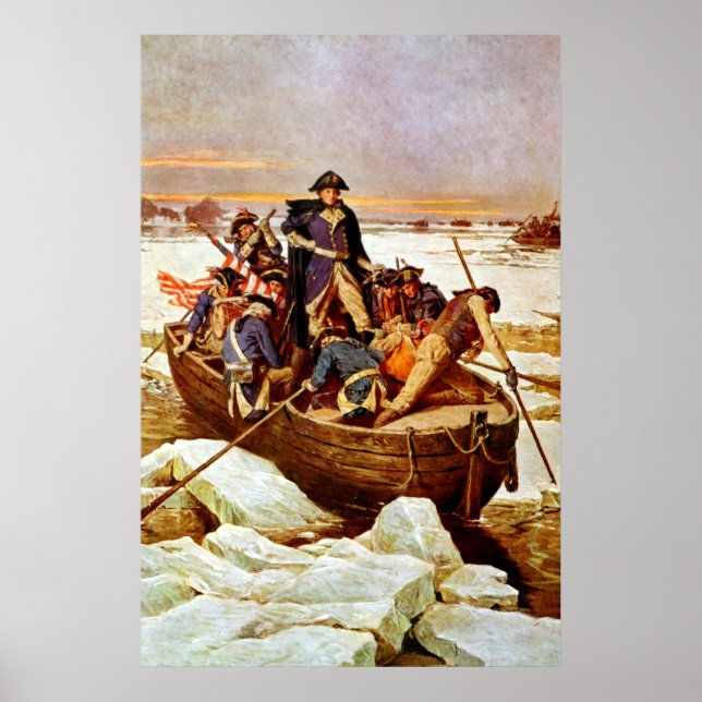 General Washington som korsar floden Delaware Poster (Framsidan)