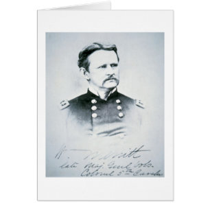 General Wesley Merritt (1834-1910) (svart-vit foto Hälsningskort