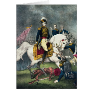General William H. Harrison på striden Hälsningskort