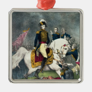 General William H. Harrison på striden Julgransprydnad Metall
