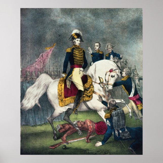 General William H. Harrison vid slaget Poster (Framsidan)