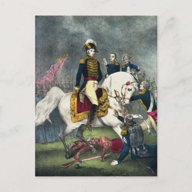 General William H. Harrison vid slaget Vykort (Framsida)
