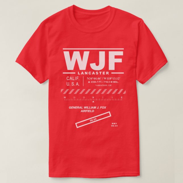 General William J. Fox Airfield WJF T-Shirt (Design framsida)