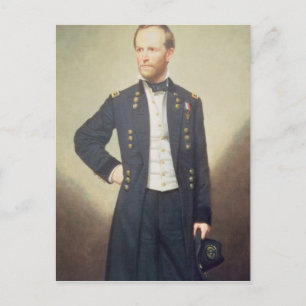 General William Sherman 1866 Vykort