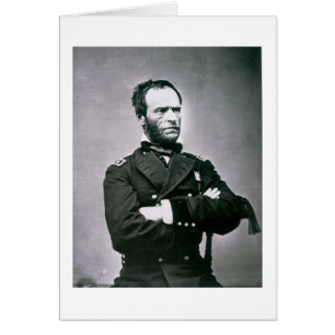 General William T. Sherman (1820-91) (b/w bild) Hälsningskort