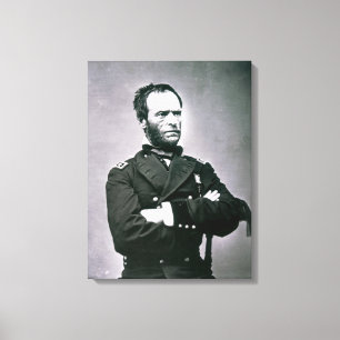 General William T. Sherman (1820-91) (b-/wfotoet) Canvastryck