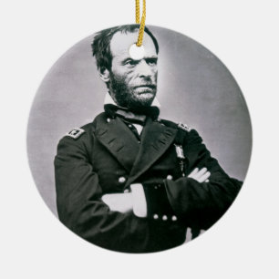 General William T. Sherman (1820-91) (b-/wfotoet) Julgransprydnad Keramik