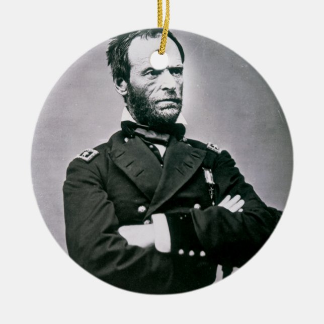 General William T. Sherman (1820-91) (b-/wfotoet) Julgransprydnad Keramik (Framsidan)