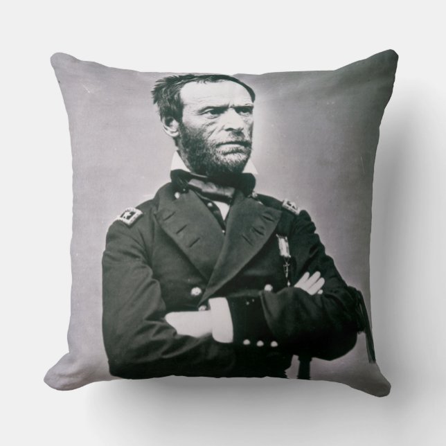 General William T. Sherman (1820-91) (b-/wfotoet) Kudde (Framsida)