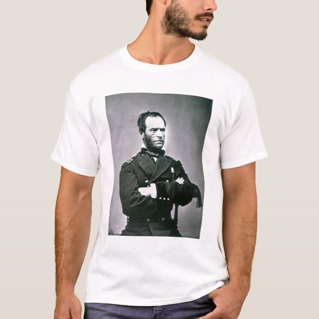 General William T. Sherman (1820-91) (b-/wfotoet) Tee Shirt (Framsida)