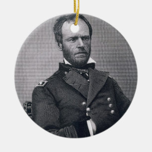 General William Tecumseh Sherman som inristas Julgransprydnad Keramik