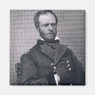 General William Tecumseh Sherman som inristas Magnet