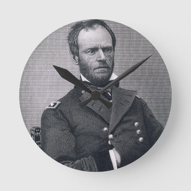 General William Tecumseh Sherman som inristas Rund Klocka (Framsida)