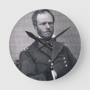 General William Tecumseh Sherman som inristas Rund Klocka